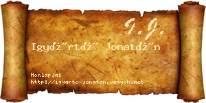 Igyártó Jonatán névjegykártya